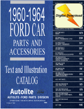 1960 1961 1962 1963 1964 Ford Car Parts and Accessories Catalog Book