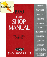 1970 Ford Mustang Shop Manual