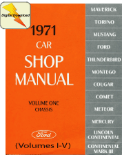 1971 Ford Mustang Shop Manual